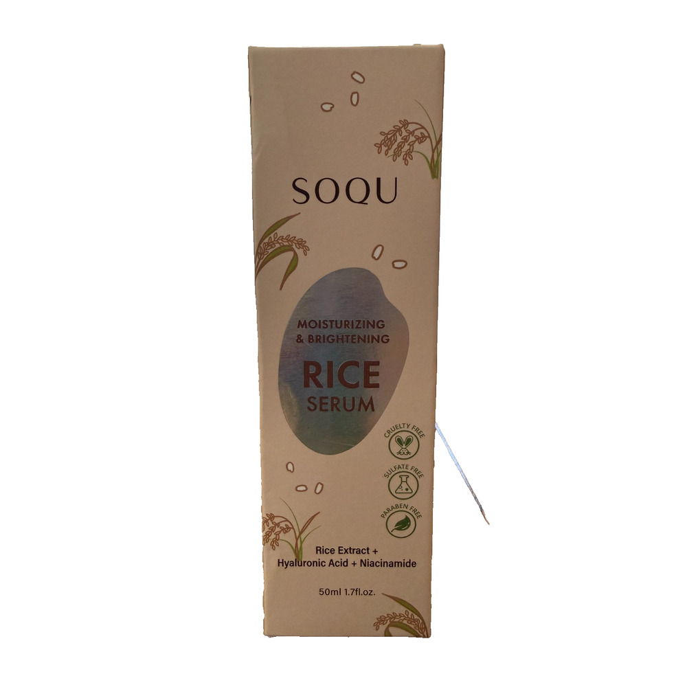 SOQU Rice Extract Hyaluronic Acid Niacinamide Brightening Serum 50ml – New